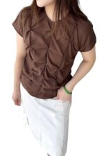 38716 DRAPED SLEEVE TOP