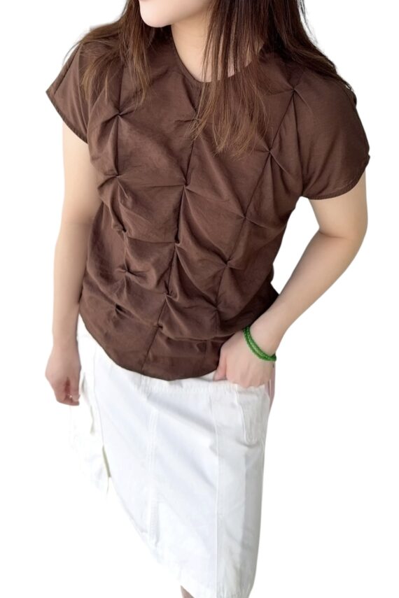 38716 DRAPED SLEEVE TOP