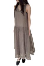 38856 V-NECK SHEER DRESS