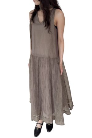 38856 V-NECK SHEER DRESS
