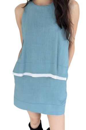38855 LINEN MINI DRESS