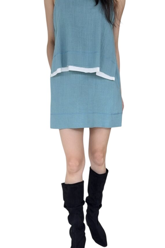 38855 LINEN MINI DRESS