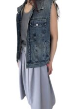 38995 DENIM VEST COAT