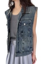 38995 DENIM VEST COAT