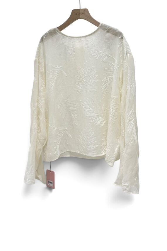 38932 EMBROIDERED MESH TOP