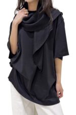 39098 DRAPED SCARF TEE