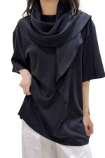 39098 DRAPED SCARF TEE