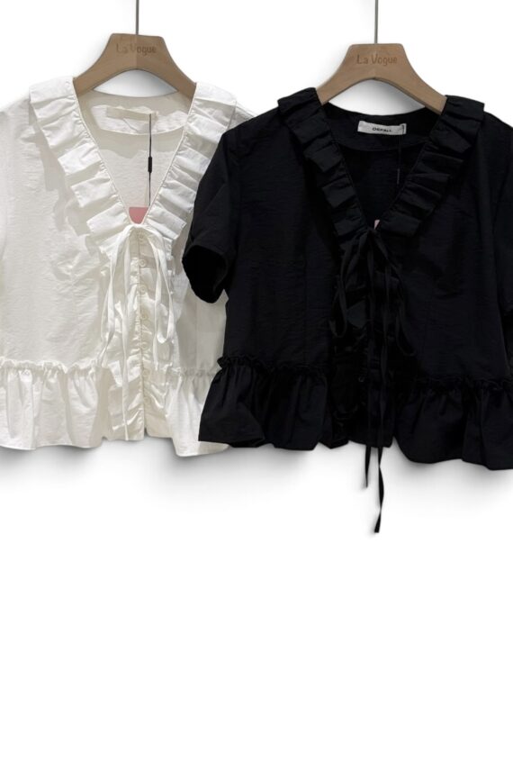 38844 RUFFLE WAIST BLOUSE