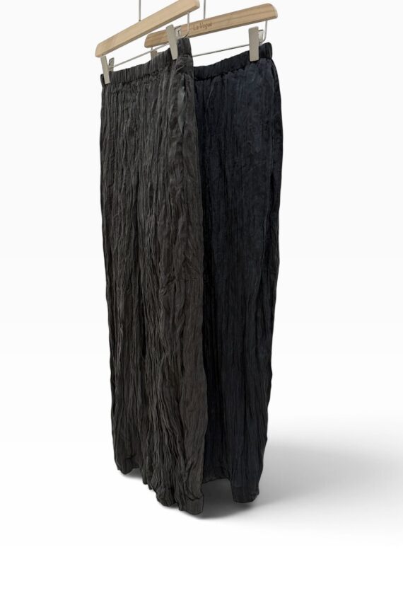 39042 PLEATED ELASTIC-WAIST LONG PANTS