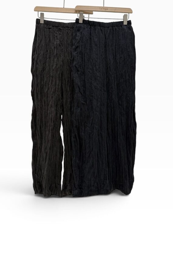 39042 PLEATED ELASTIC-WAIST LONG PANTS