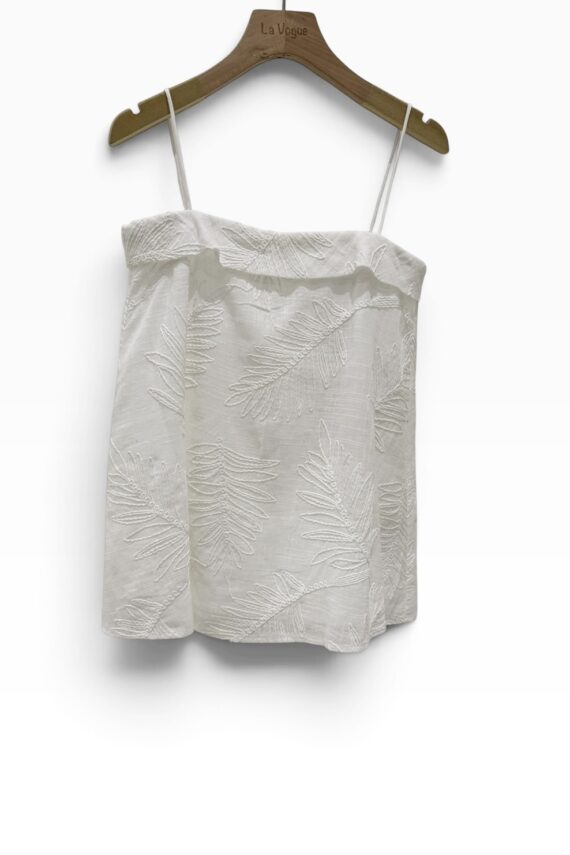 38858 EMBROIDERED LINEN  TOP