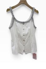 38981 SLEEVELESS BUTTON-UP TOP