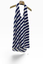 38811 HALTER-NECK STRIPED LOOSE TOP