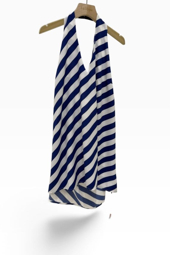 38811 HALTER-NECK STRIPED LOOSE TOP