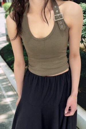 38917 HALTER CROP TOP