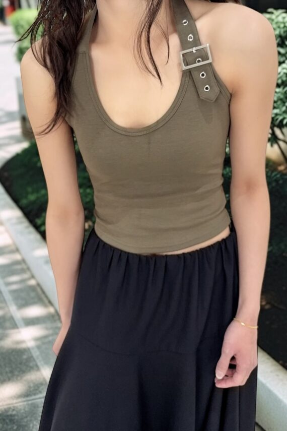 38917 HALTER CROP TOP
