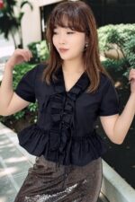 38844 RUFFLE WAIST BLOUSE