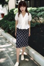 38844 RUFFLE WAIST BLOUSE