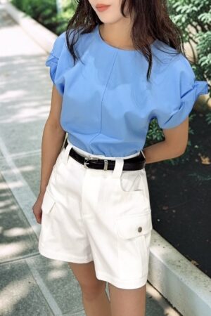 38973 3D RUFFLE BLOUSE