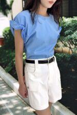 38973 3D RUFFLE BLOUSE
