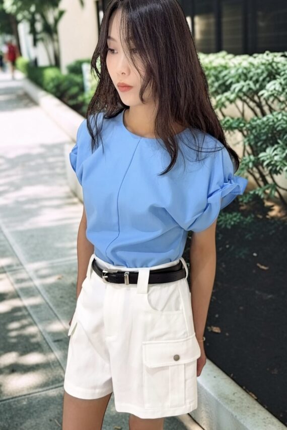 38973 3D RUFFLE BLOUSE