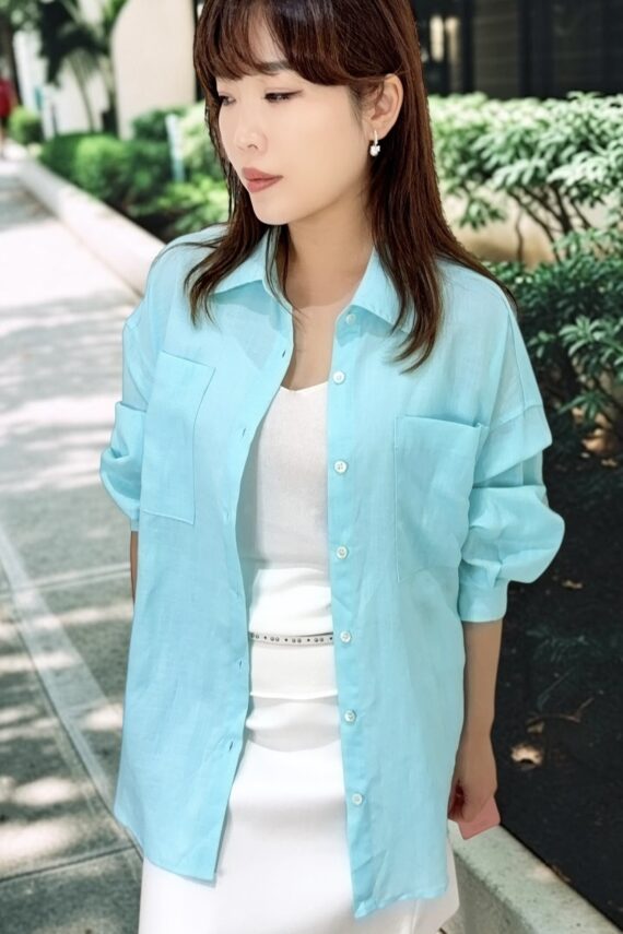 39123 LINEN SHIRT TOP