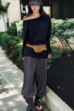 38968 ONE-SHOULDER LONG-SLEEVE TOP