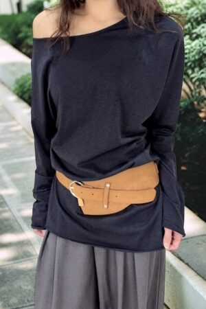38968 ONE-SHOULDER LONG-SLEEVE TOP