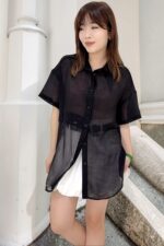 39154 MESH SHORT-SLEEVE TOP