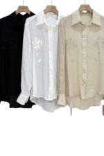 39205 EMBROIDERED SHEER SHIRT