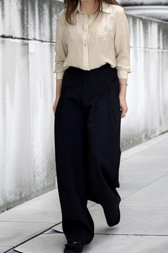 39205 EMBROIDERED SHEER SHIRT