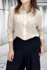 39205 EMBROIDERED SHEER SHIRT