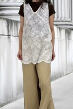 39122 LACE V-NECK TOP