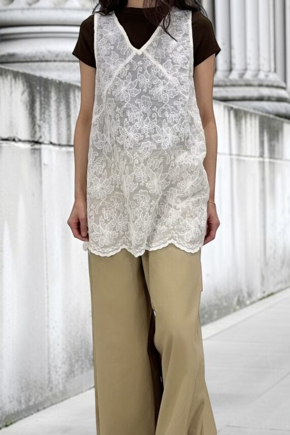 39122 LACE V-NECK TOP