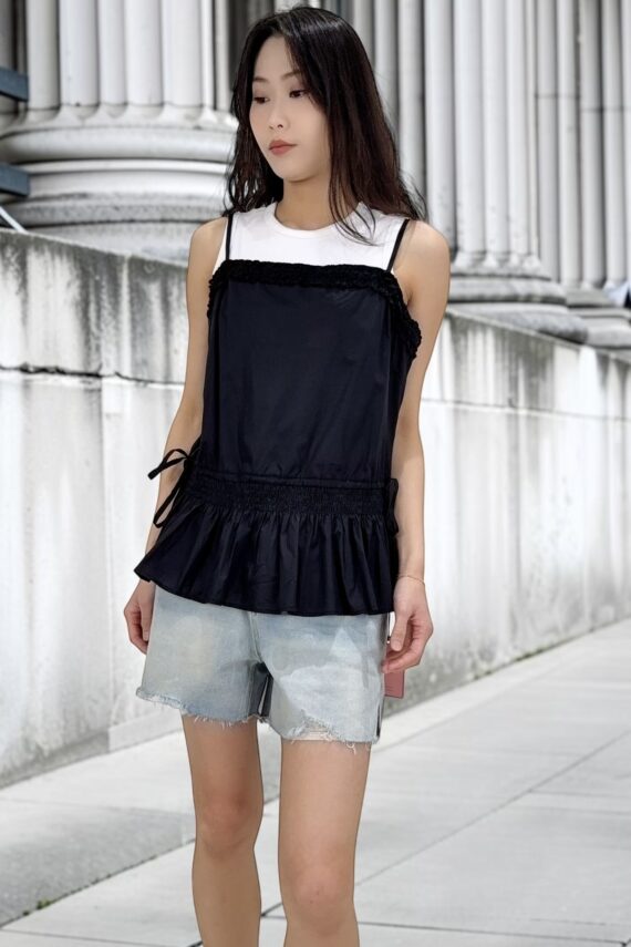 39105 RUCHED CAMI SHIRT TOP