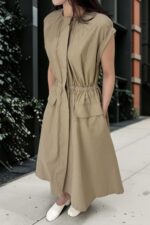 38971 SIMPLE WAIST-CINCHED DRESS