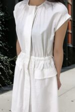 38971 SIMPLE WAIST-CINCHED DRESS