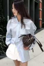 38875 LOOSE-FIT WAIST-CINCHED SHIRT TOP