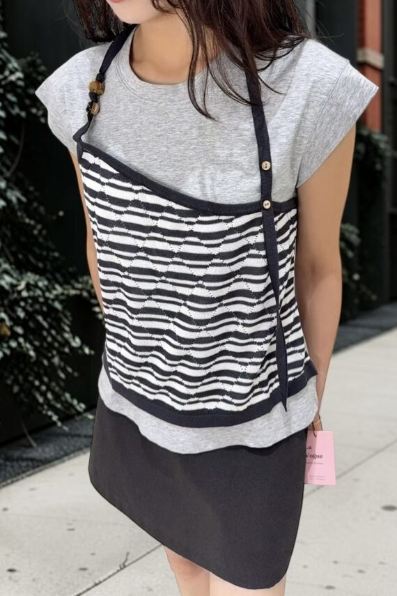 39010 MOCK TWO-PIECE T-SHIRT