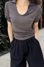 39137 SLIM FIT POLO TOP