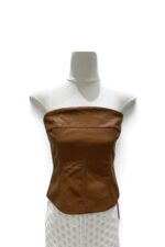 39213 LEATHER BANDEAU TOP