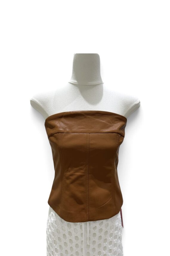 39213 LEATHER BANDEAU TOP