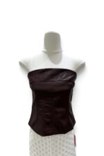 39213 LEATHER BANDEAU TOP
