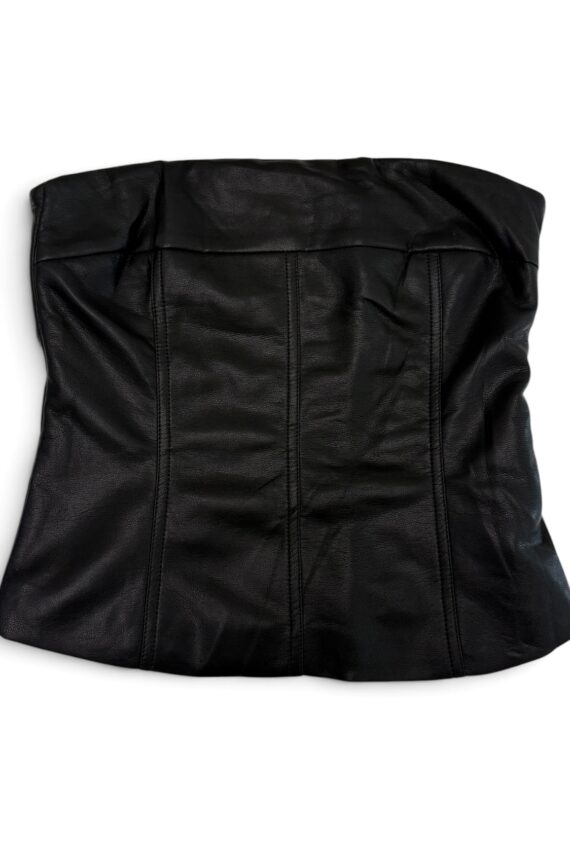 39213 LEATHER BANDEAU TOP