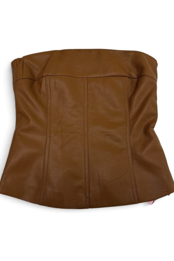 39213 LEATHER BANDEAU TOP