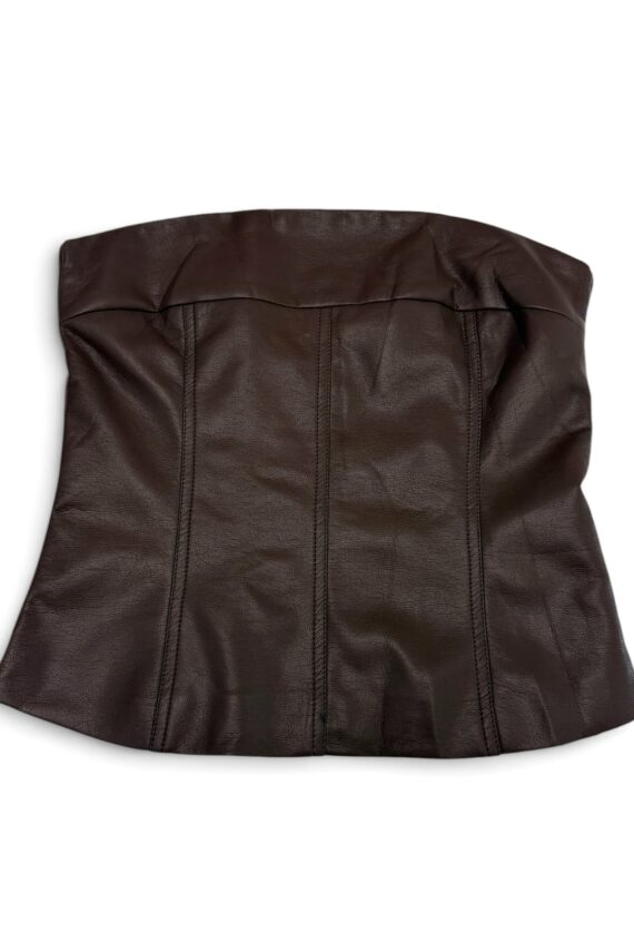 39213 LEATHER BANDEAU TOP