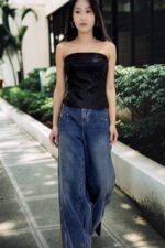 39213 LEATHER BANDEAU TOP