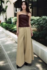 39213 LEATHER BANDEAU TOP