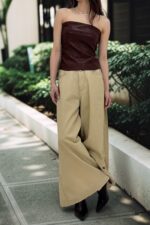 39213 LEATHER BANDEAU TOP