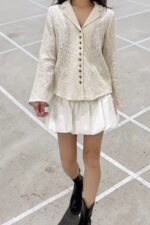 39220 FITTED TWEED TOP